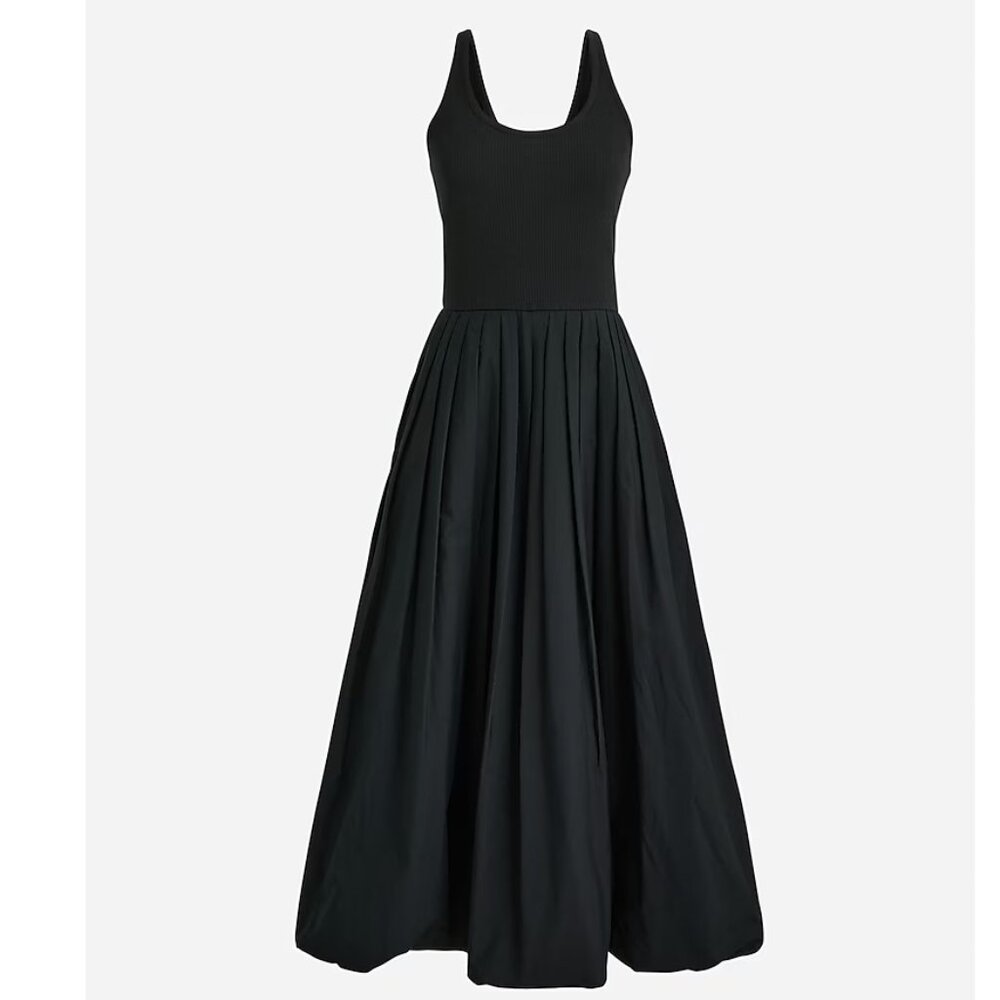 J. Crew Fitted tank dress with poplin bubble skirt NWT